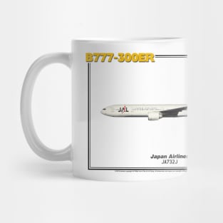 Boeing B777-300ER - Japan Airlines (Art Print) Mug